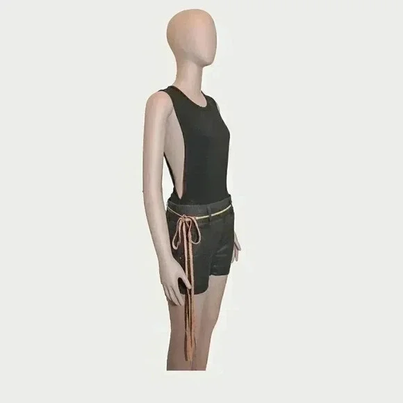 Zvoov Black Coated Cotton Shorts Size Small‎ Casual Formal Evening Fall Shorts